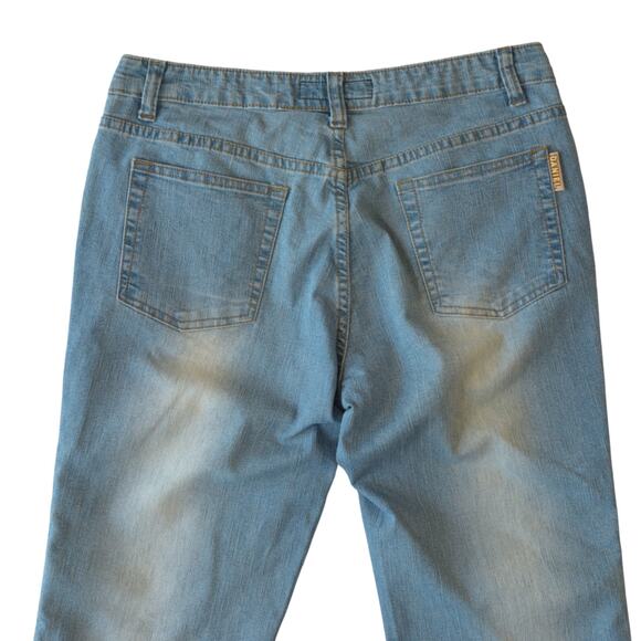 Y2K Embroidered Flare Stonewashed Denim Jeans - Size 9 (Junior) - Picture 6 of 6